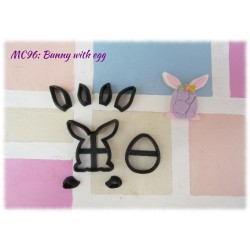 Bunny  Rabbit Multi-Cutter Set (With Egg)