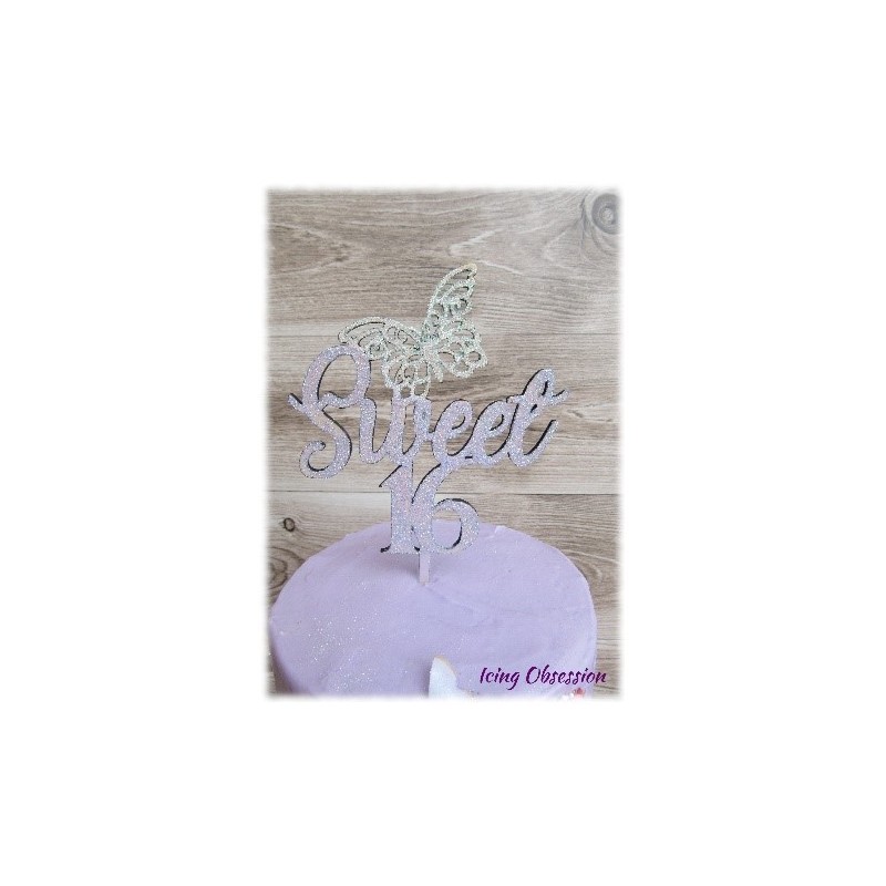 Sweet 16 Cake Topper