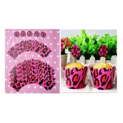 Cheetah/Leopard Print Cupcake Wrapper Set