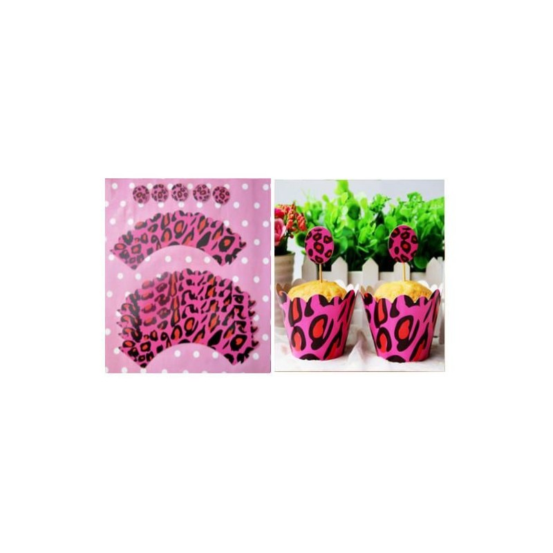 Cheetah/Leopard Print Cupcake Wrapper Set