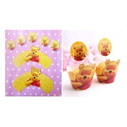 Winnie The Pooh Cupcake Wrappers & Toppers Set