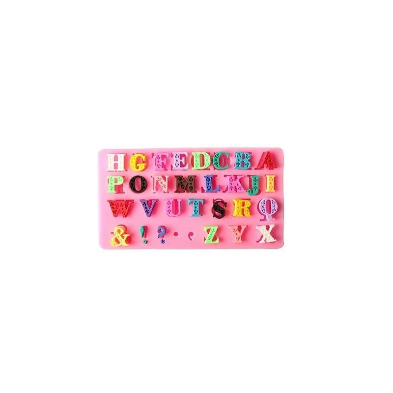 Alphabet Silicone Mould (Fancy)