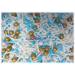 Blue & White Vermicelli Sprinkle Mix