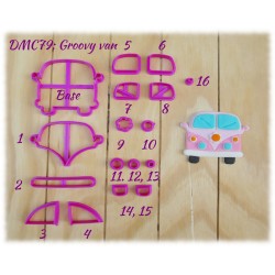 Groovy Van Multi-Cutter Set(Hippie theme)