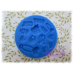 Baby Shower Theme Silicone Mould (Girl)