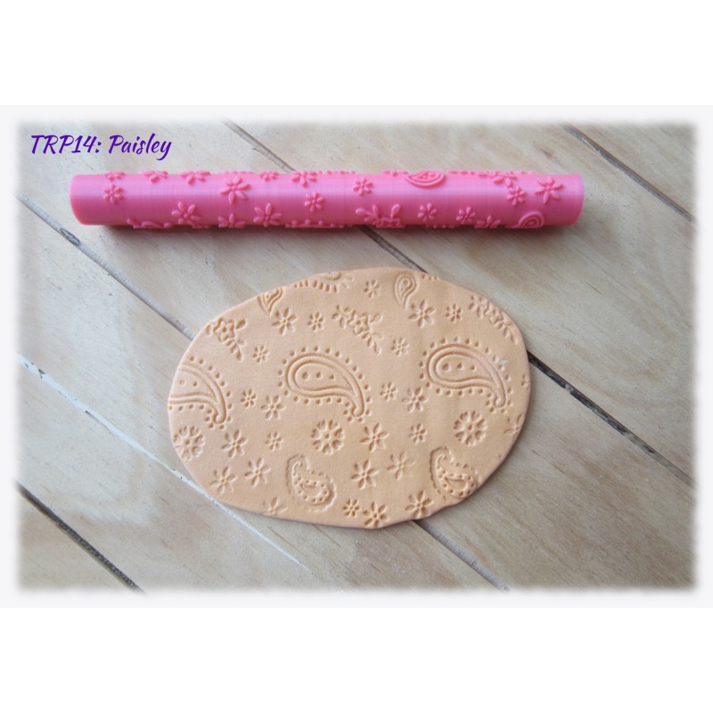 Paisley Print Texture rolling pin