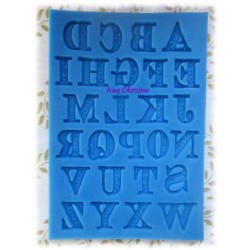 Alphabet Silicone Mould (Curls Uppercase)