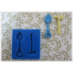 Fire Fighter Tools Silicone Mould (Spade/Axe)