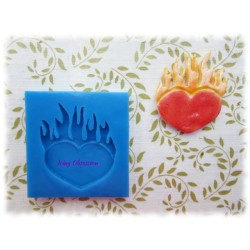 Hearts Silicone Mould (Flame)