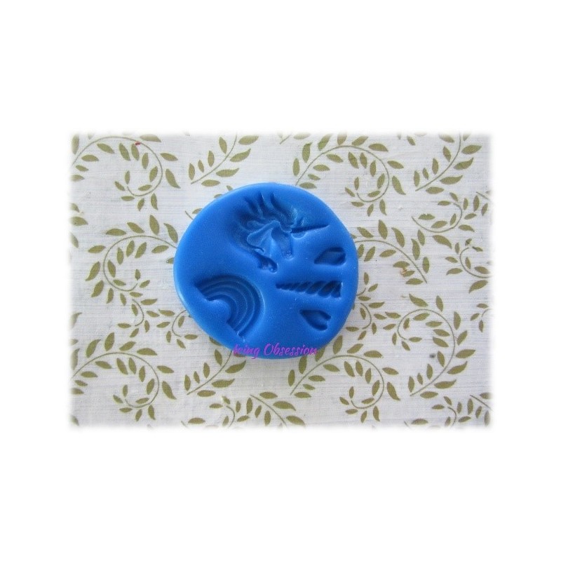 Unicorn Theme Silicone Mould (2- Small)