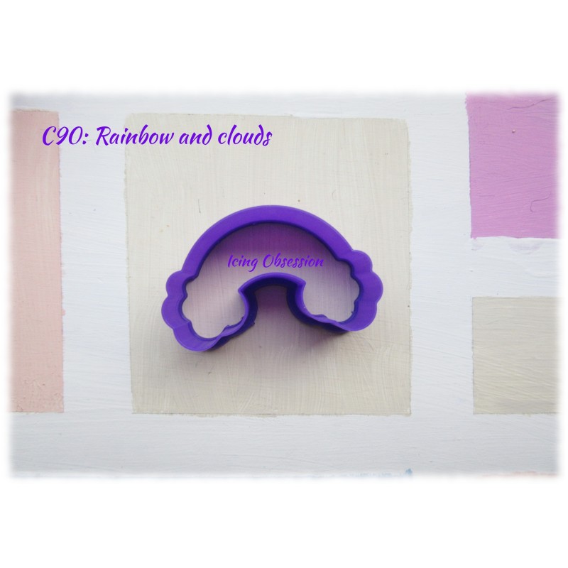 Rainbow Cookie Cutter (With Clouds)
