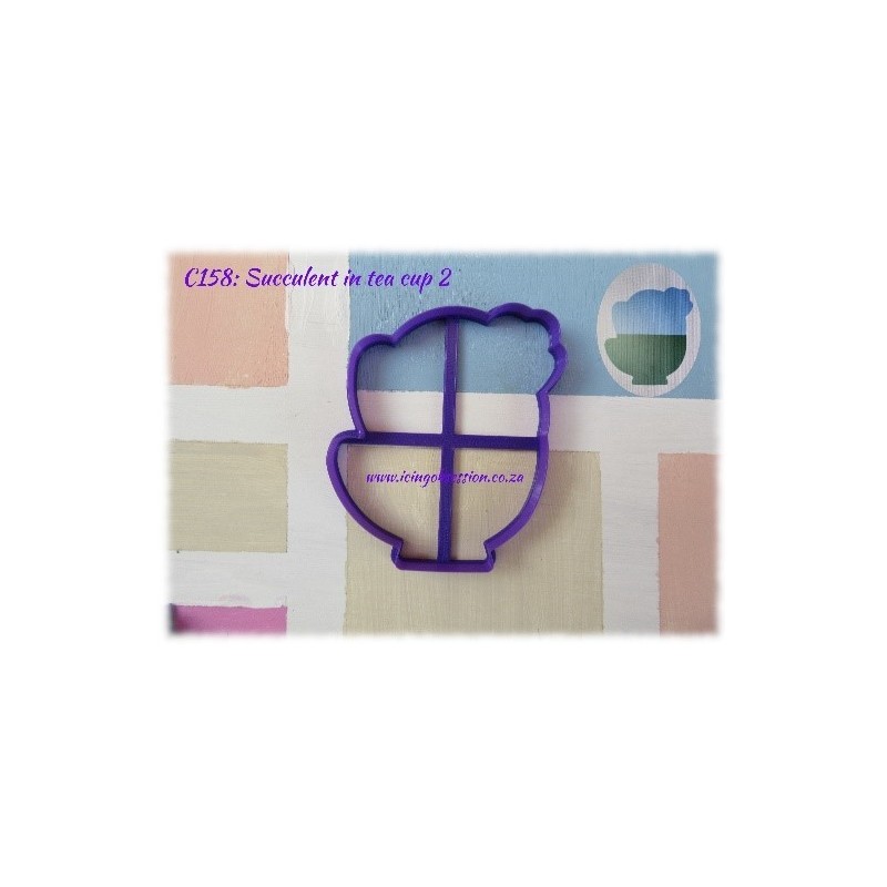 Succulent Cookie Cutter (2 - Teacup)