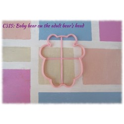 Teddy Bear Cookie Cutter (With Baby on the Head)