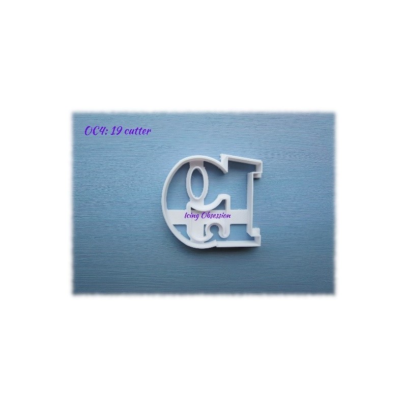 Nineteen Cookie Cutter (Number 19)