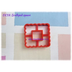 Square Cookie Cutter (Scallop)